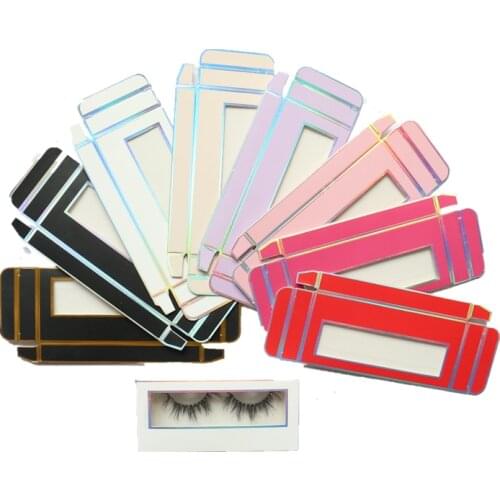 Lash Boxes Packaging Solid Color Eyelash Packaging Wholesale Bulk 10-200 Pcs Mink Lashes Case Eyelashes Package Custom Logo