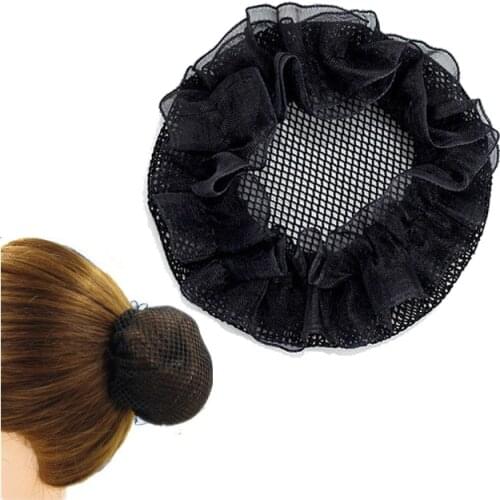 Lace Wig Net Hair Bow Maker Hair Styling Tool Mesh Ballet Snood Hair Bands for Women Hair Bun Cover Scrunchies Hair Accessories