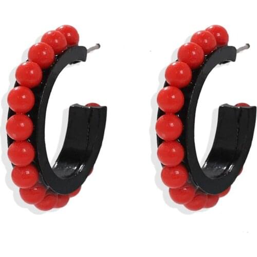 Kpop fashion temperament candy color wild fruit inlaid earrings simple trend acrylic women earrings exquisite jewelry wholesale