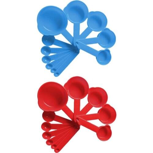 11pcs Plastic Measuring Spoons Cups Tablespoon Set with Scale for Baking Coffee Tea Kitchen Measuring Tools