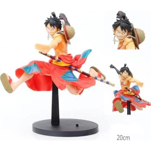 NEW 20CM Anime One Piece Monkey D. Luffy fire punch kimono PVC Action Figure Model toys Figurine Kids Gift Doll Collectible
