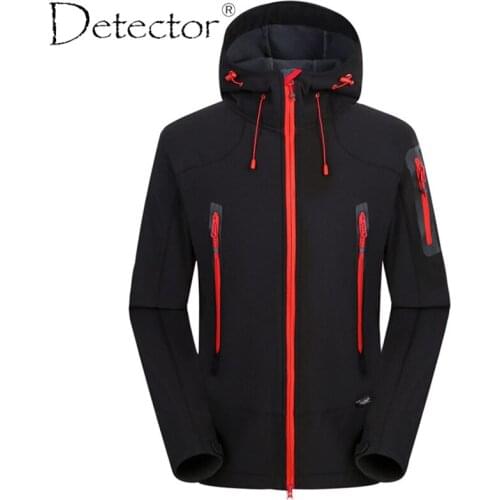 Detector Outdoor Hunting Camping Hiking Jacket Windproof Waterproof Breathable Quick Dry Softshell Jacket Men Women WClothing