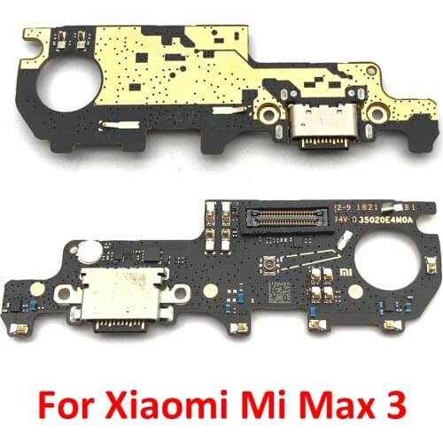 Original For Xiaomi Mi Max 3 USB Charger Charging Port Dock Connector Flex Cable Ribbon Repair Parts