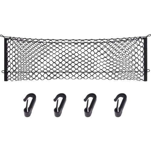 MICTUNING Truck Bed Cargo Net Envelope Style Storage Elastic Mesh Net Organizer with Hooks fit for Chevrolet Silverado 2013-2021