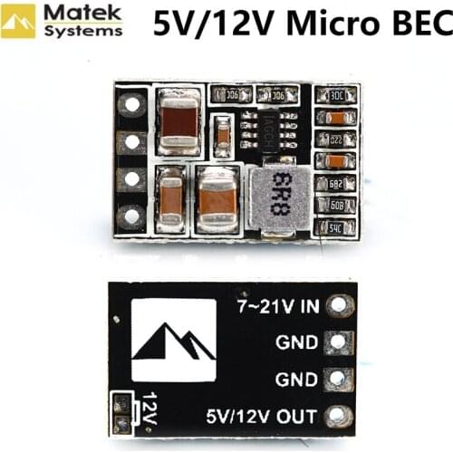 Matek System Mateksys MICRO BEC 5V-12V Adjustable For 2-5S Lipo Bttery Switch Type Step-down Module