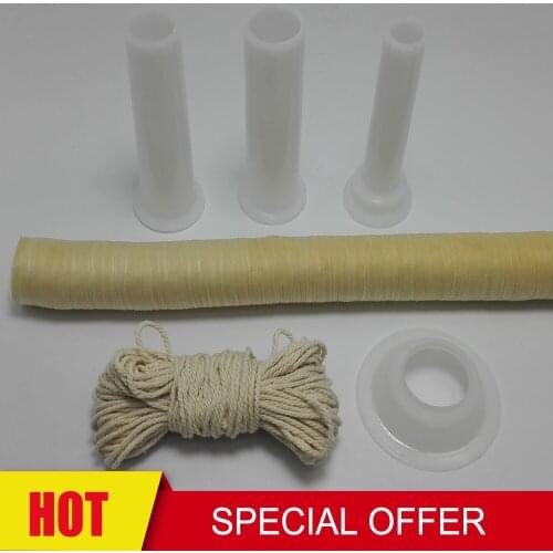 Butcher's String + Nozzles for Grinder Meat Filling Funnel +BBQ 15m*44mm Sausage Tube Casing for Sausage Maker Machine Inedib