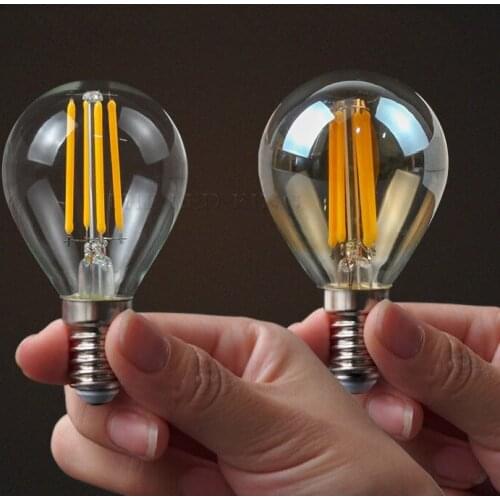 E27 LED Edison Filament Light 220V Retr Bulb G45 E14 6W 8W 10W Big Global light bulb clear glass indoor lamp