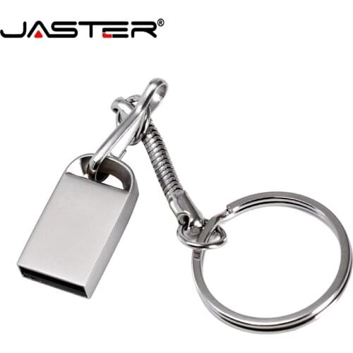 JASTER USB 2.0 Mini USB Metal 4GB 16GB 32G 64GB Flash Drive pen drive waterproof usb stick pen drive High speed (1PCS free logo)