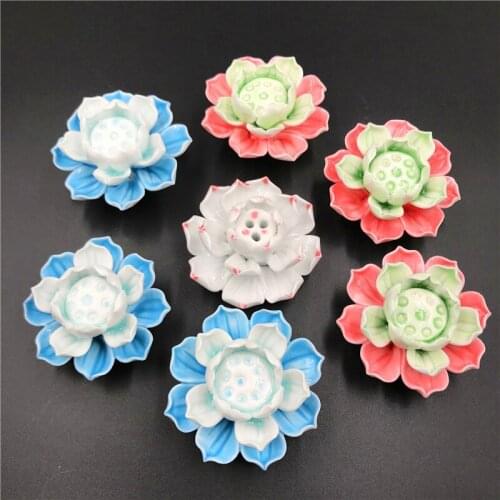 Explosion small fresh Chinese style lotus refrigerator magnet magnetic three-dimensional powerful magnet
