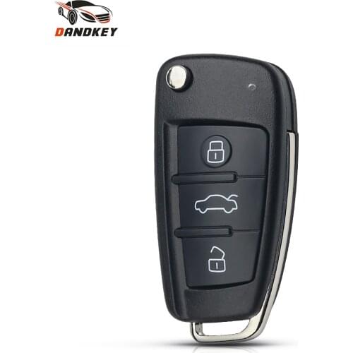 Remote Replacement 3 Button Folding Flip Remote Car Key Shell Case For AUDI A2 A3 A4 A6 A6L A8 TT Key Fob Switchblade Blade