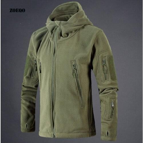 ZOEQO NEW men outwear Military Fleece jackets Men Tactical Jacket Breathable Hooded men Jacket and Coats casual Outerwear