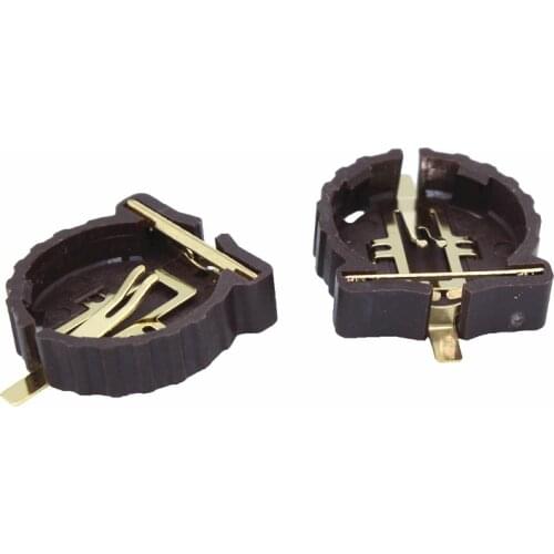 10PCS/LOT BS-1220-2 CR1220 CR1225 3V button battery holder SMD package gold plating