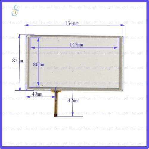 ZhiYuSun 154mm*87mm HLD-TP-2513 6.2 inch 4-wire resistive touch panel for Car DVD, 154*87 GPS Navigator screen