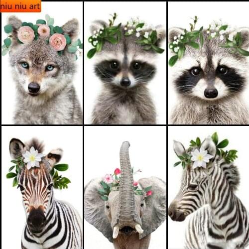 5D DIY Diamond Painting Panda Rabbit Flower Full Drill Handmade Hobby Cross Stitch Home Decor Art Picture Mosaic Embroidery Kits