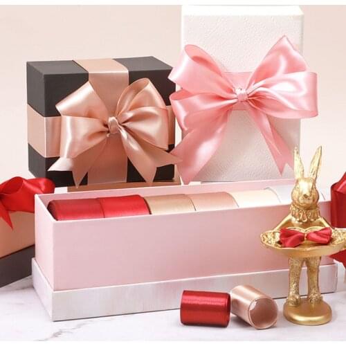 6-10-12-15-20-25-40mm Satin Ribbon DIY Handmade Crafts Tape Christmas Halloween Wedding Birthday Party Gift Box Wrapping Ribbon