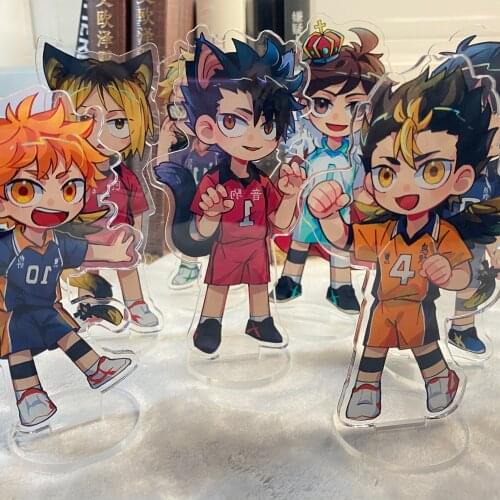 Anime Haikyuu!! Cute Acrylic Keychain Pendant Toy Cartoon Figure Keyring Kageyama Tobio Kenma Kozume Oikawa Tooru Cosplay Gift