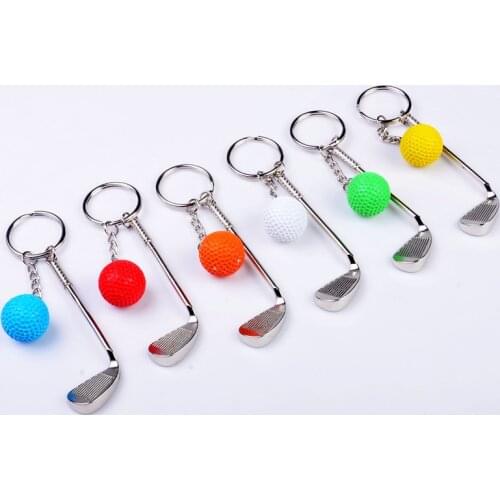 FREE shipping by FEDEX 100pcs/lot 2015 New Hot Novelty Zinc Alloy Golf Keychains Metal Ball Keyrings for Promotion