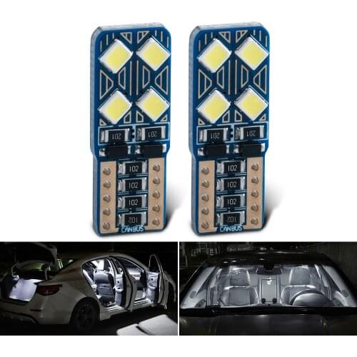 Canbus No error T10 W5W 2835 Led Bulbs License Plate Light Signal Lamp 168 194 2/4/6/8/10 SMD Car Interior Lights White 6000K