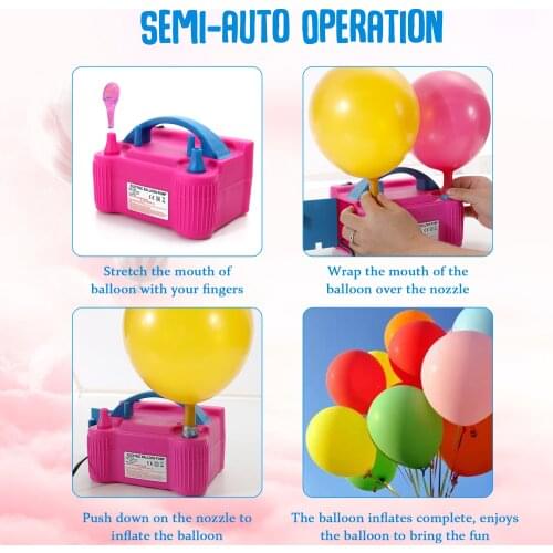 220V-240V Electric High Power Two Nozzle Air Blower Balloon Inflator Pump Fast Portable Inflatable Tool