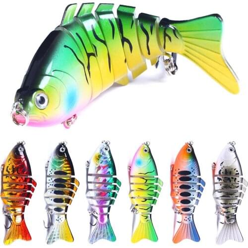 Hengjia 10cm 15g / 24g Slow Sinking Wobbler Jointed Crankbait Lure Swimbait 7 Segments Hard Artificial Bait Fishing Tackle