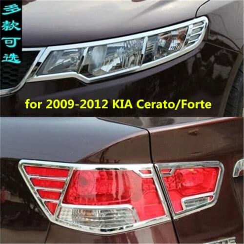 ABS Chrome Front headlight Lamp Cover gty1 for 2009-2012 KIA Cerato/Forte