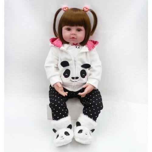 Bebes reborn doll 47cm Baby girl Dolls soft Silicone Boneca Reborn Brinquedos Bonecas childrens day gifts toys bed time plamate