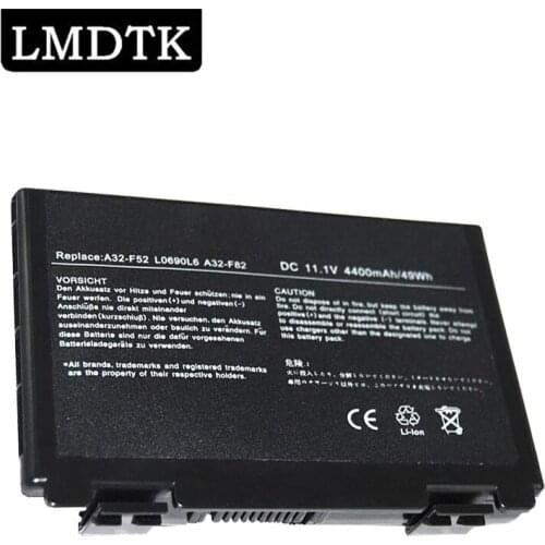 LMDTK New 6 Cells Laptop Battery FOR ASUS F52 F82 K40 K40lJ K40lN K7010-A1 P50 P81 A32-F52 A32-F82 L0690L6 Free Shipping