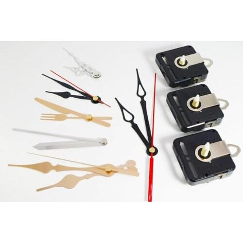 M17D 3 Pieces Quartz Clock Movement Mechanism with 6 Different Pairs of Hands Sets