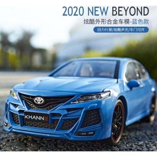 1：24 Simulation Toyota Camry End Childrens Alloy Toy Car Model Boys Birthday New Year Christmas Gift Blue Car