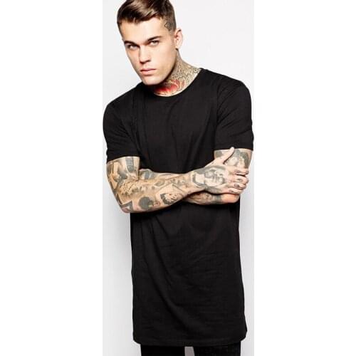 Hip Hop Mens US size LONGLINE T-SHIRT SHORT SLEEVE MEN T SHIRT TALL TSHIRT NEW ARRIVAL MENS TOP TEE SHIRTS