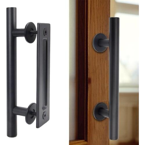 Furniture Hardware Set For Cabinet Cupboard Interior Door 35-45MM Pull Flush Recessed Wood Door Handle Sliding Barn Door Handle