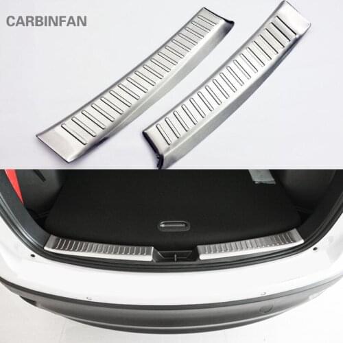 Stainless Inside Rear Bumper Protector Trunk Trim Rear Cargo Door Sill Plate Cover Trim For Mazda CX-5 CX5 2013 2014 2015 C1001
