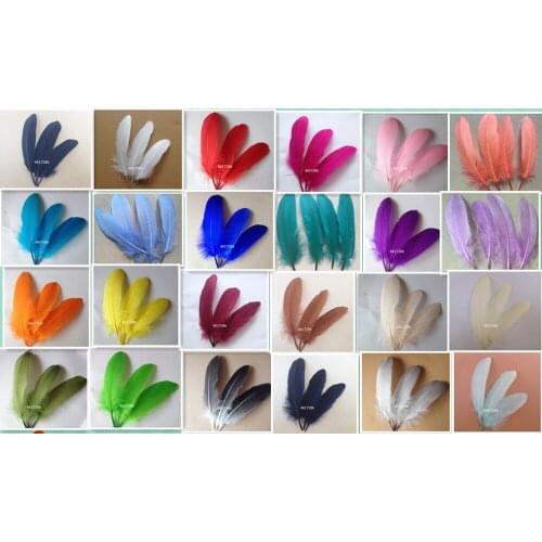 New! Wholesale color color 20 pieces of high quality natural goose feathers, 6-8 inches / 15-20 cm DIY jewelry decoration