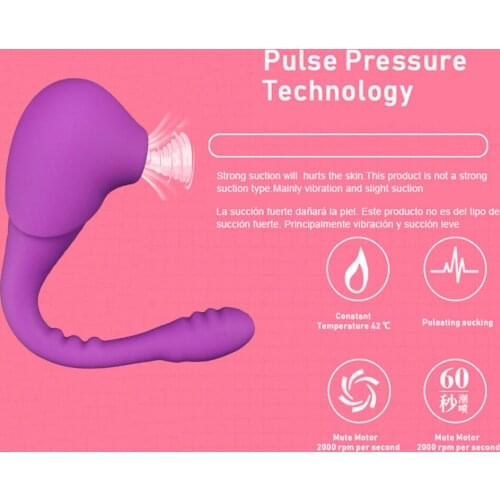 Nuanqin Powerful Rechargeable Silicone Wearable Dildo Vibrator with Clitoris Sucking Sex Toy for Women