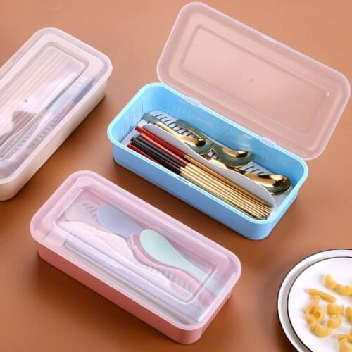 Drawer Organizer Plastic Material Can Be Drained Dustproof Chopsticks Box Fork Spoons Storage Kitchen Storage Container