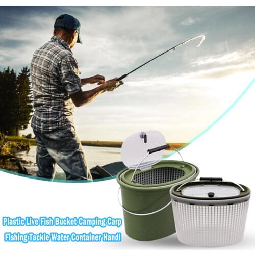Portable Outdoor Fishing Bucket Breathable Live Fish Box for Fishing Bait Tackle Barrel Storage Container Tools