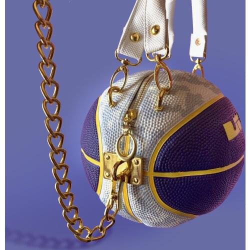Qnmore Women Purse Purple Colorful Camouflage Original Lebron Basketball Bag Designer Round Hand Crossbody Fashion Sport