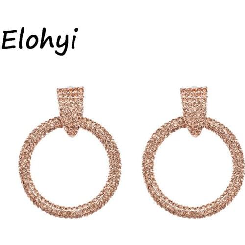 ELOHYI New Crystal Jewelry Colorful Statement Sashion Square Crystal Drop Earrings Factory Price Wholesale Free Shipping