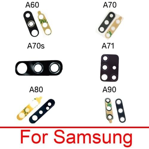 Back Camera Glass Lens For Samsung A60 A70 A70S A71 A80 A90 Rear Camera Glass Lens with Sticker Repair Parts