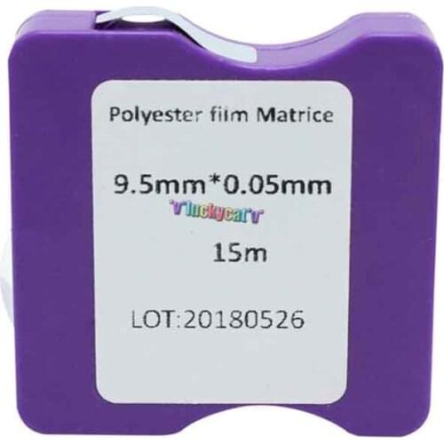 Dental stainless steel/Polyester film restoration Light cured resin clear matrix Strips