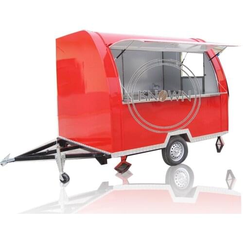 2.9 m fast food fruits coffee Waffles mobile food cart truck fast food trailer