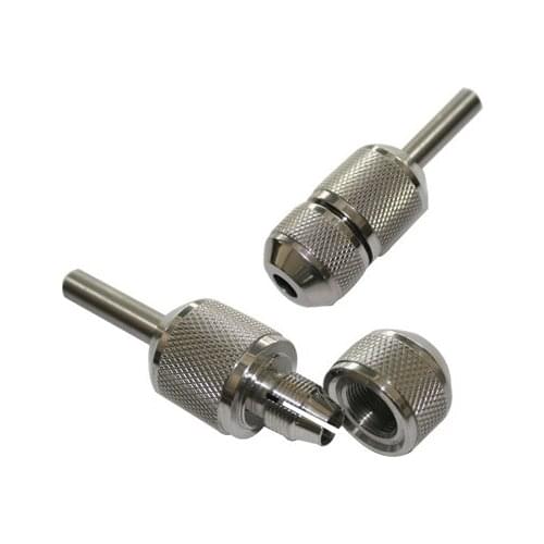 High Quality Tattoo Grips Free Shipping 1 PCS/Lot Knurled Twist Self-Lock Tattoo Grip Professional Stainless Steel 25mm