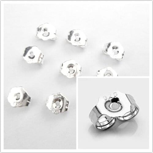 100PCS Bulk wholesale S genuine 925 sterling silver jewelry results needle button jewelry production 925 printed LOGO label