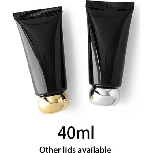 10pcs 40g Empty Black Plastic Squeeze Bottle 40ml Makeup Lotion Concealer Foundation Cream Toothpaste Container Free Shipping