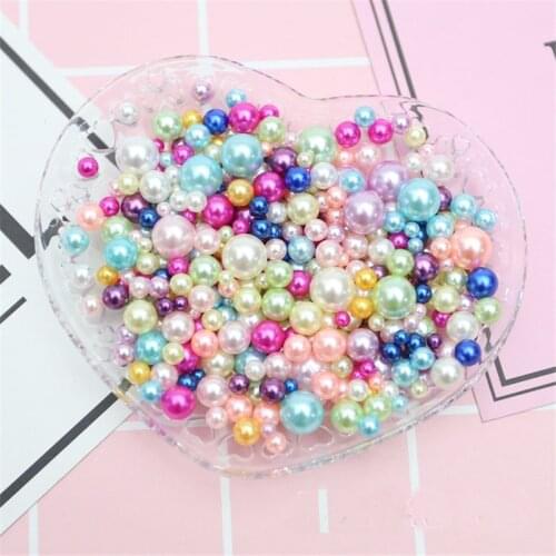 5g/bag Acrylic Imitation Pearls for Crafts Mix 2.5-5mm No Hole Art Pearl Beads Jewelry Making Pearls for Handicrafts Material