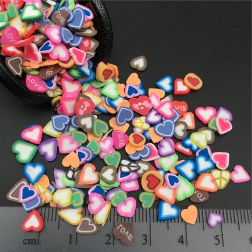 50g Heart Mix Polymer Clay Sprinkle For Kids Diy ,Soft Clay For Craft Clay/Nail Art /Scrapbook Decoration DIY , Filler