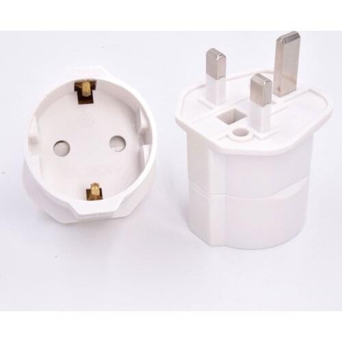 13A Fused 250V Schuko/Germany/France/South Korea EU Euro European to UK Plug Adapter Power
