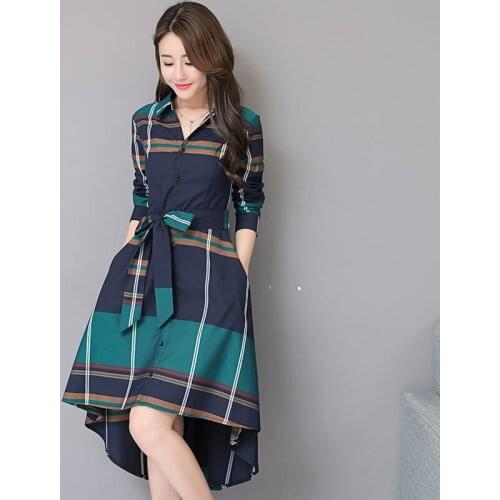 Модные платья в клетку Aecu China At AliExpress