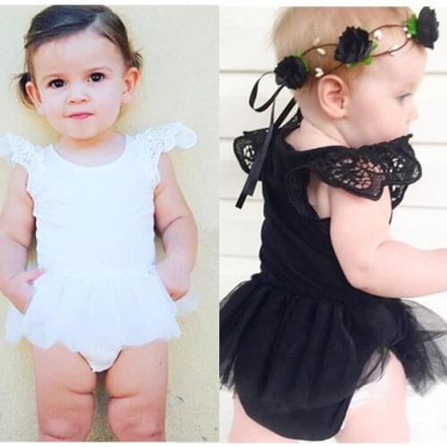 Summer Baby Bodysuits Sleeveless Girl Bodysuits Lace Baby Dresses Princess Baby Girl Infant Clothes