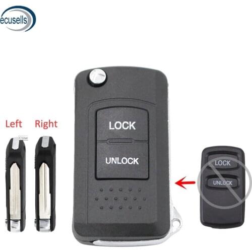 2 Button For-Mitsubishi OUTLANDER WARRIOR SHOGUN L200 Remote Key Case Shell Left Blade MIT8 Right Blade MIT11